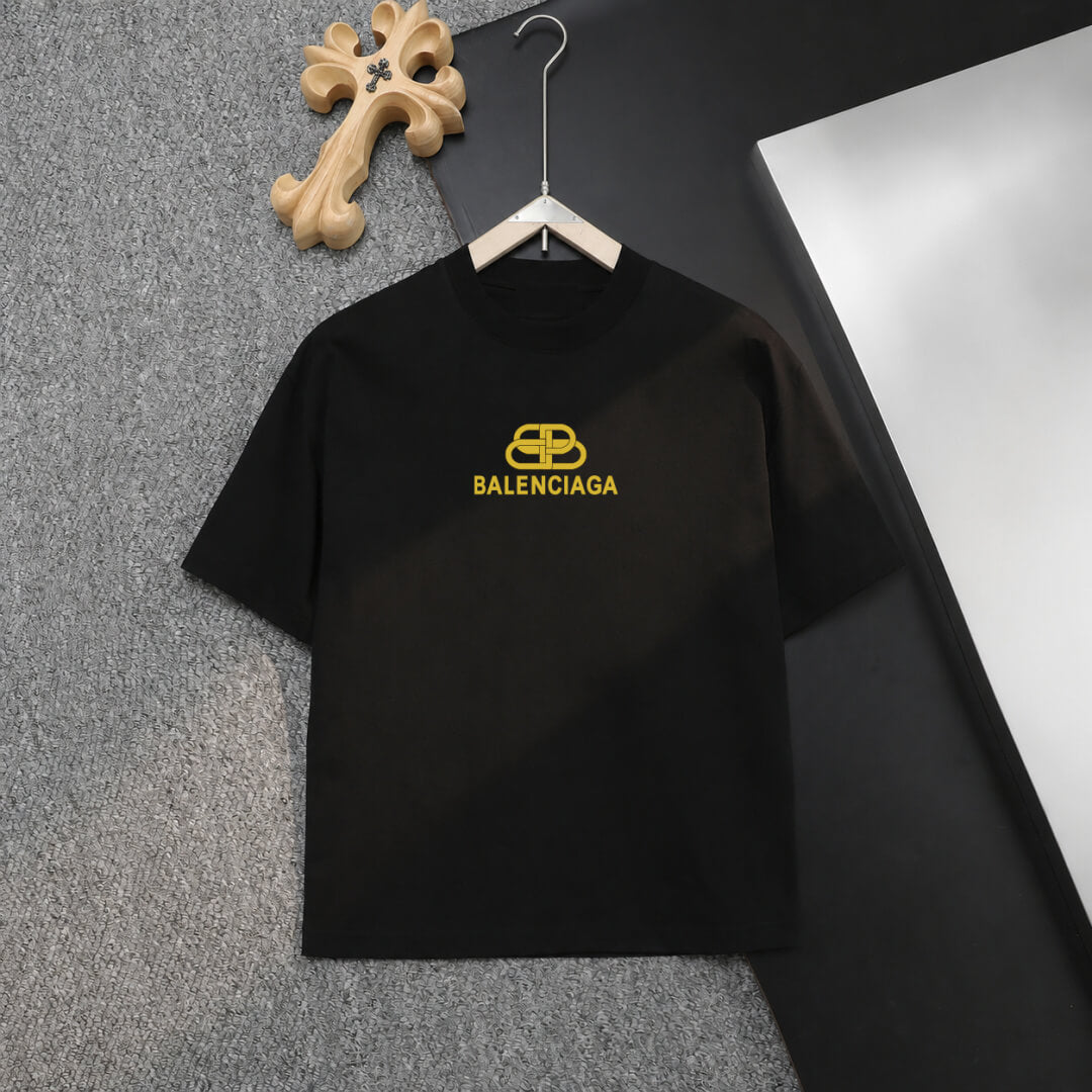 Classic Golden Logo Short‑Sleeve T-shirt