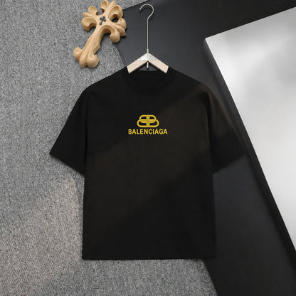 Classic Golden Logo Short‑Sleeve T-shirt