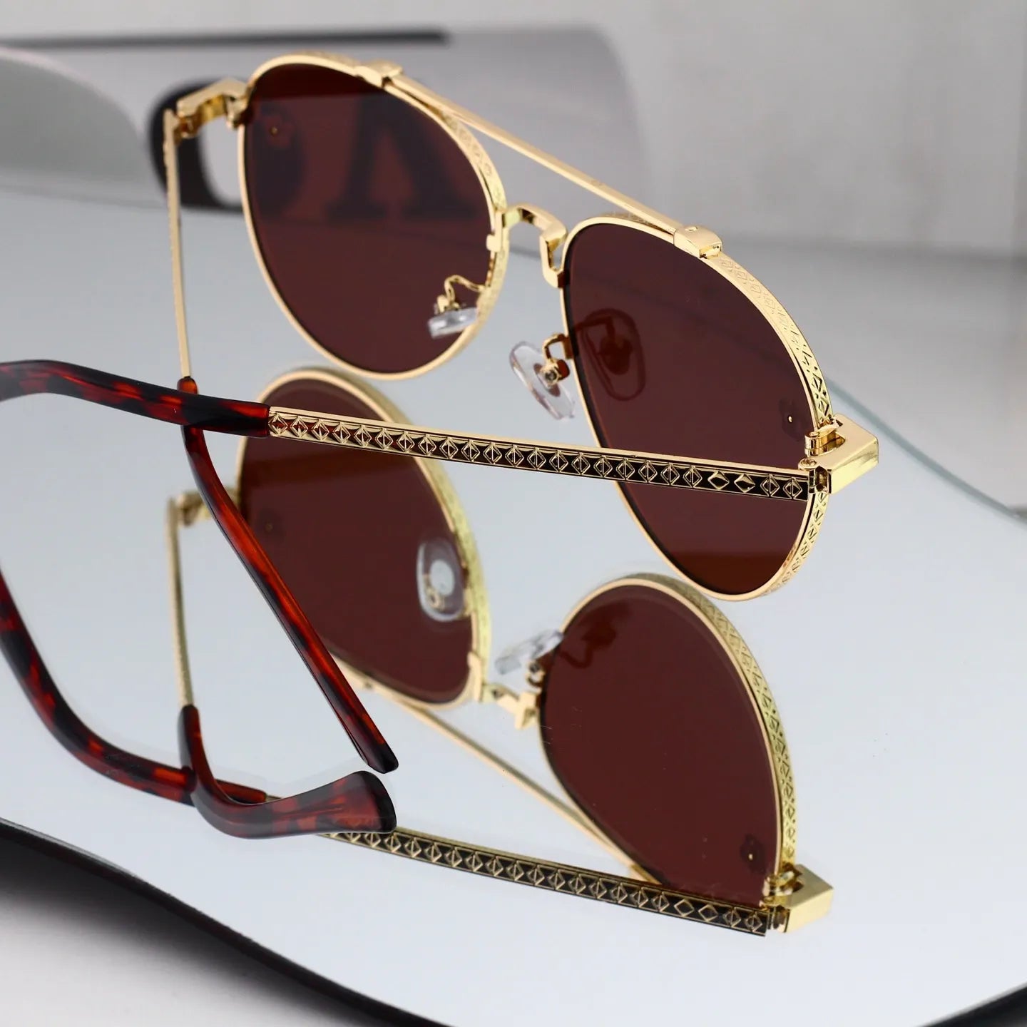 Vintage Slim Aviator Sunglasses