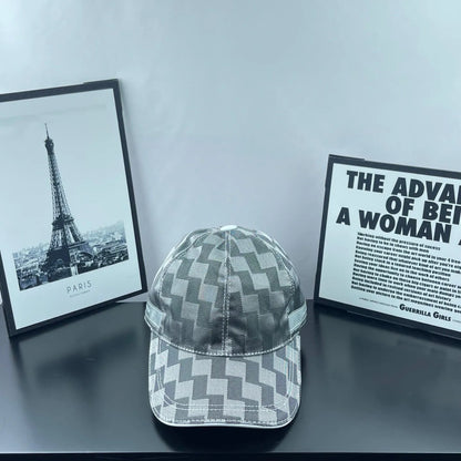 Checkered Webbing Fashion Baseball Cap