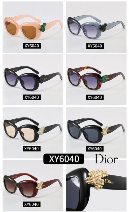 Oval Floral Decor Sunglasses