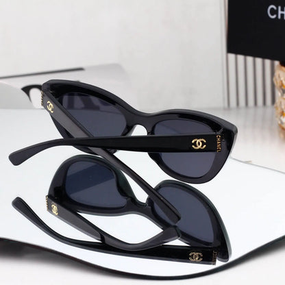Cat-eye Pearl Trim Sunglasses