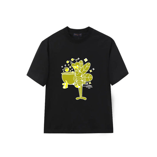 Cartoon Bug Magic Pot Print T-Shirt