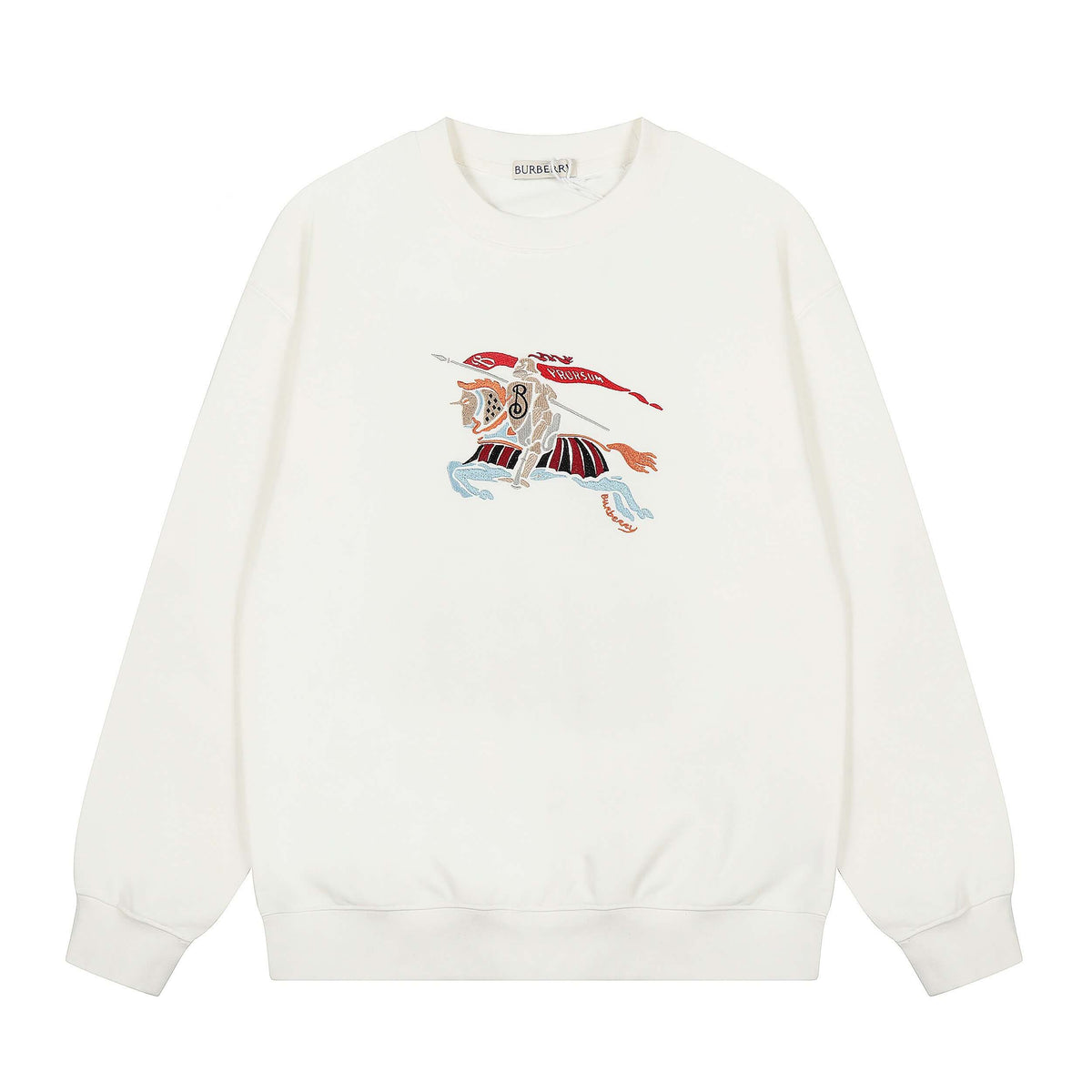 Colorful Horse Knight Embroidery Sweatshirt