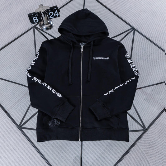 New Scroll Sanskrit Zip-Up Jacket