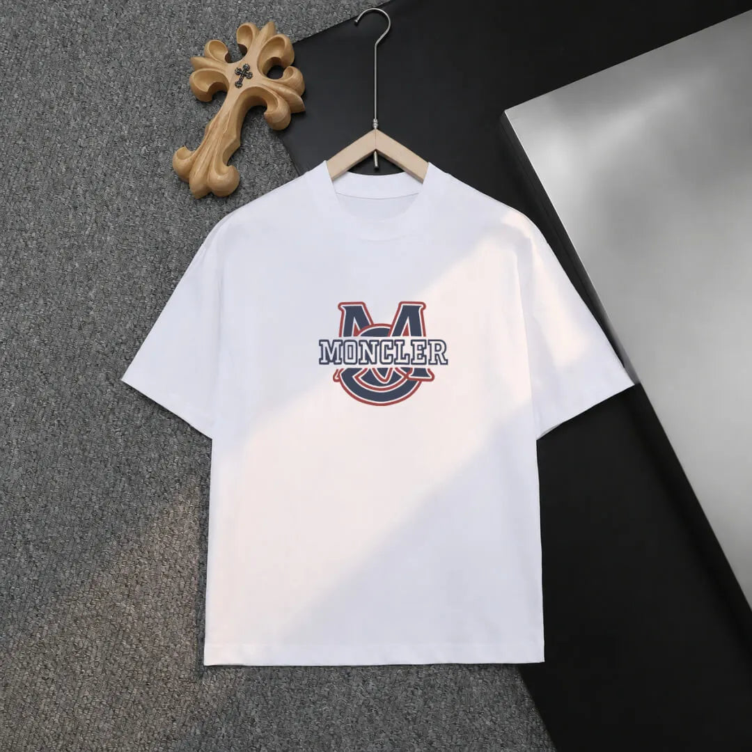 Color‑Block Ring Badge Logo Crew Neck T‑shirt