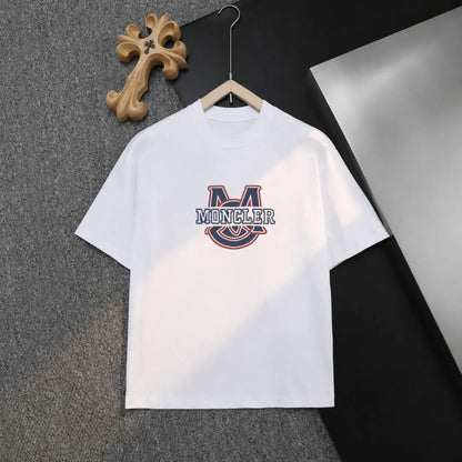Color‑Block Ring Badge Logo Crew Neck T‑shirt