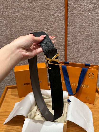 Lychee Grain Calfskin Leather Belt