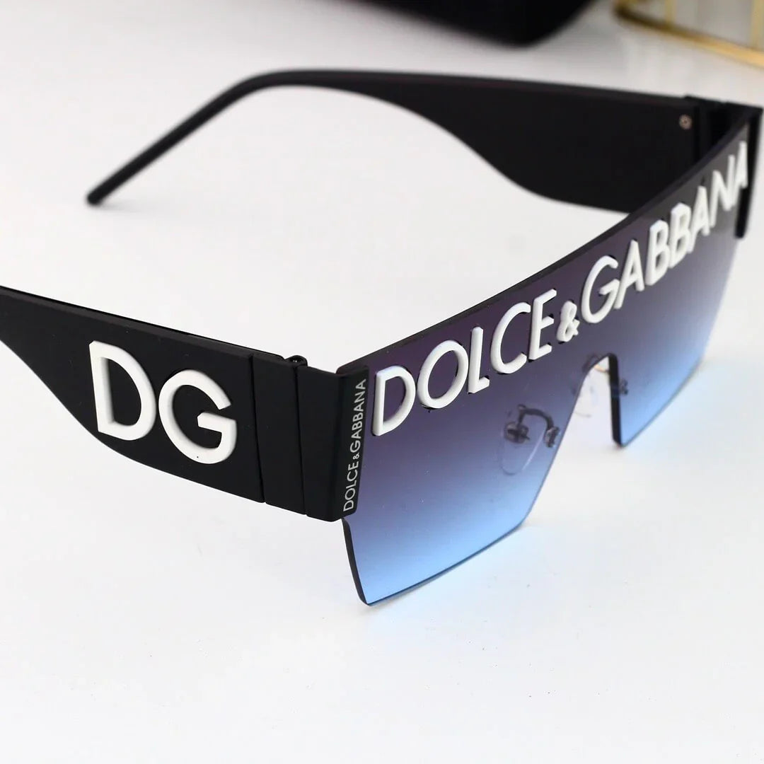 Geek Hip Hop Style Large Font Printed Sunglasses