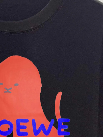 Sitting Lion Print Short Sleeve T‑Shirt