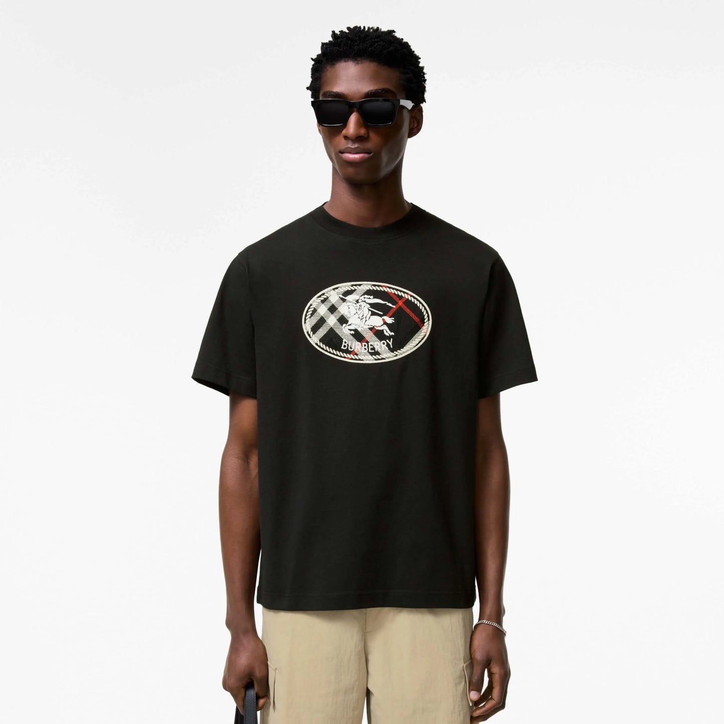 White Warhorse Print T‑Shirt