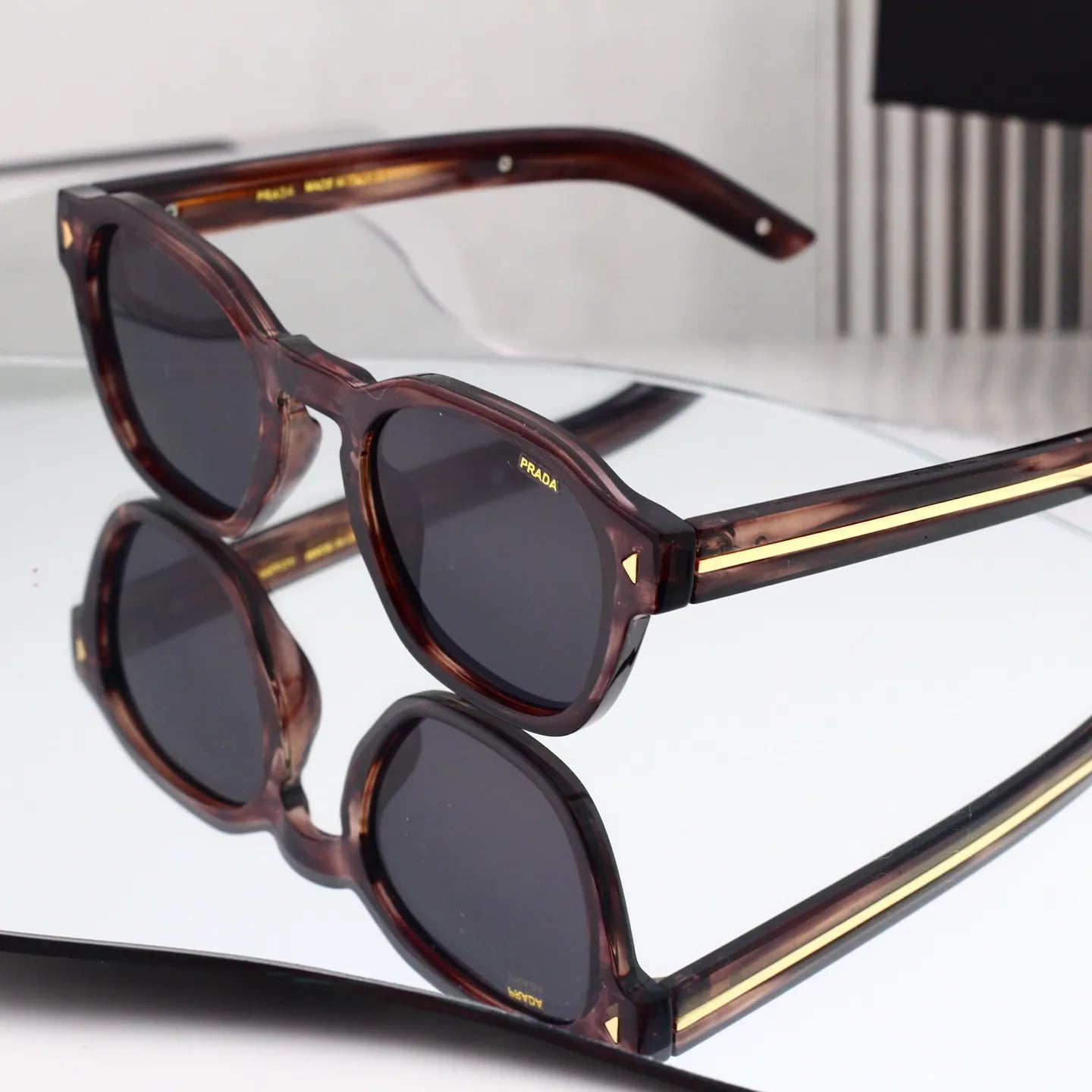 Side Temple Patchwork Sunglasses