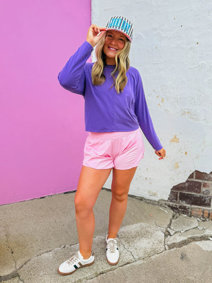 Easy Breezy Shorts-Sugar Pink