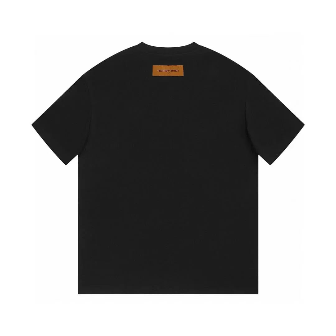 Silver Letter Print T Shirt