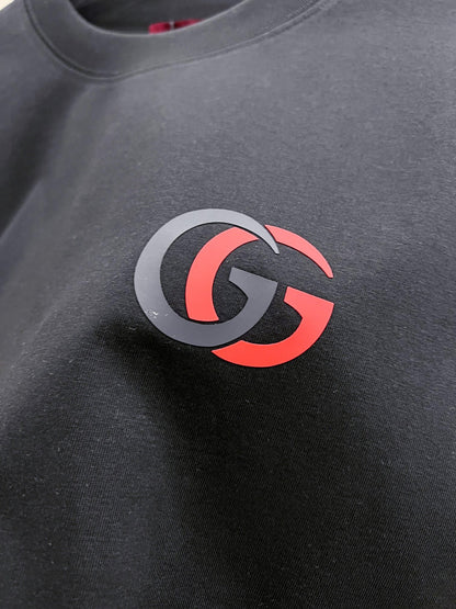 Red‑Blue Double G Print T‑Shirt