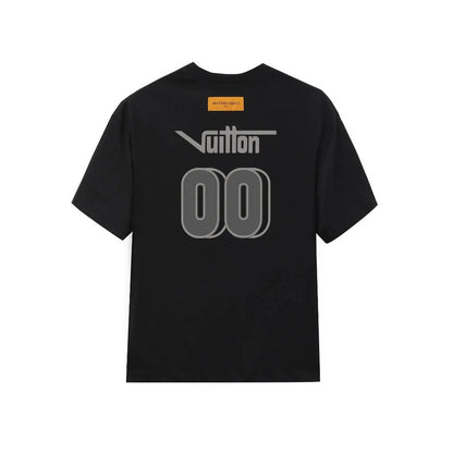Double Sided 00 Number Letter Print T-Shirt