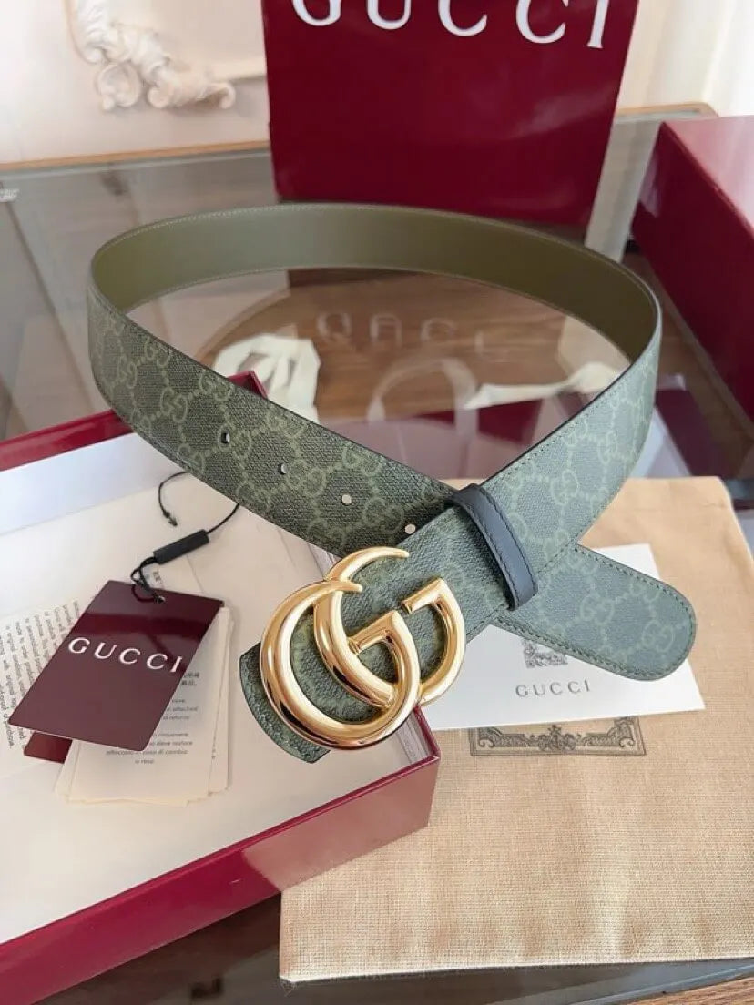 Forest‑Green Leather Belt