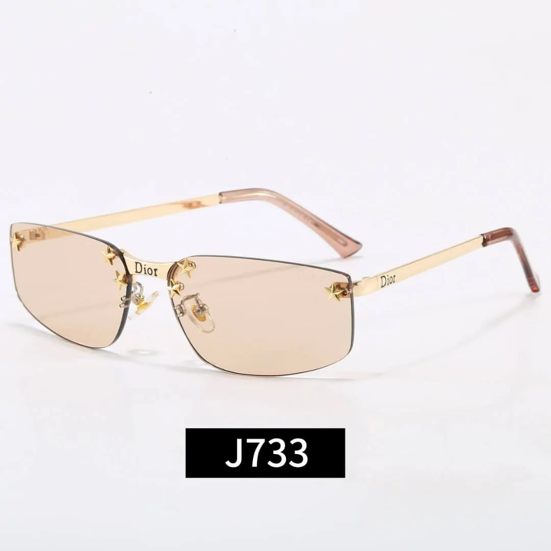 Rimless Star Decor Sunglasses