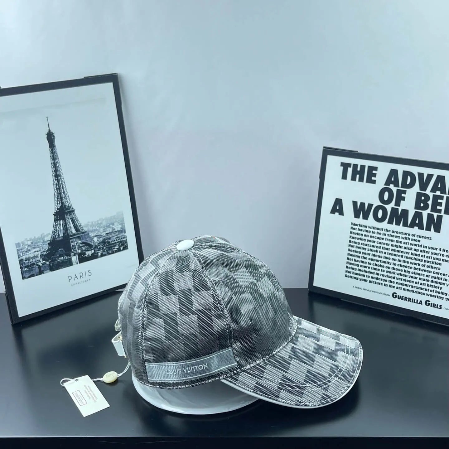 Checkered Webbing Fashion Baseball Cap
