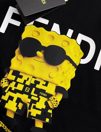 SpongeBob Cartoon Print T Shirt