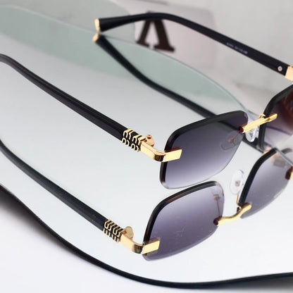 Retro Frameless Cut Edge Fashion Sunglasses