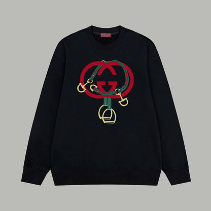 Double-G Buckle Print Sweatshirt