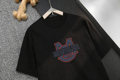 Color‑Block Ring Badge Logo Crew Neck T‑shirt