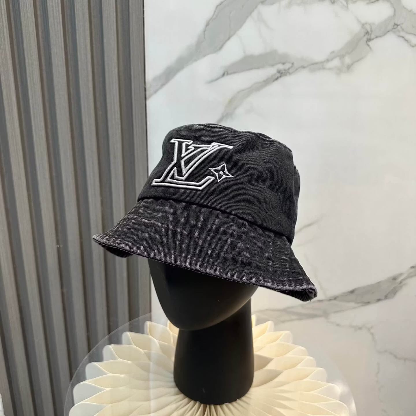 Distressed Denim Bucket Hat