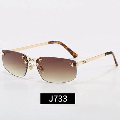 Rimless Star Decor Sunglasses