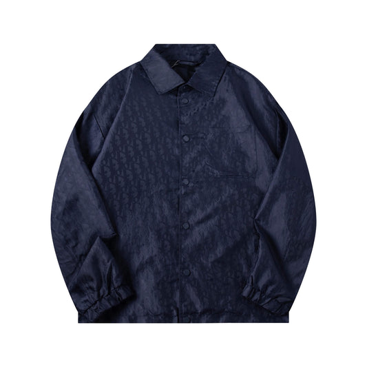 Subtle Pattern All-Over Jacquard Jacket