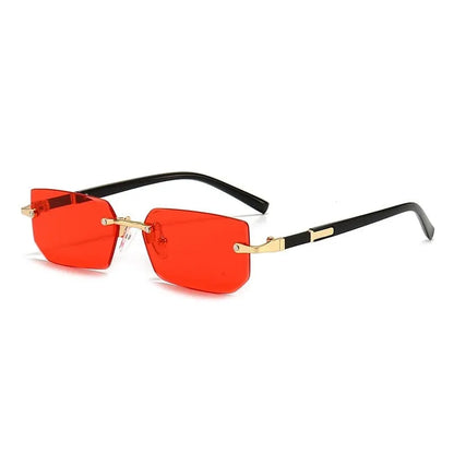Women Men Shades Small Rectangle Sun Glasses