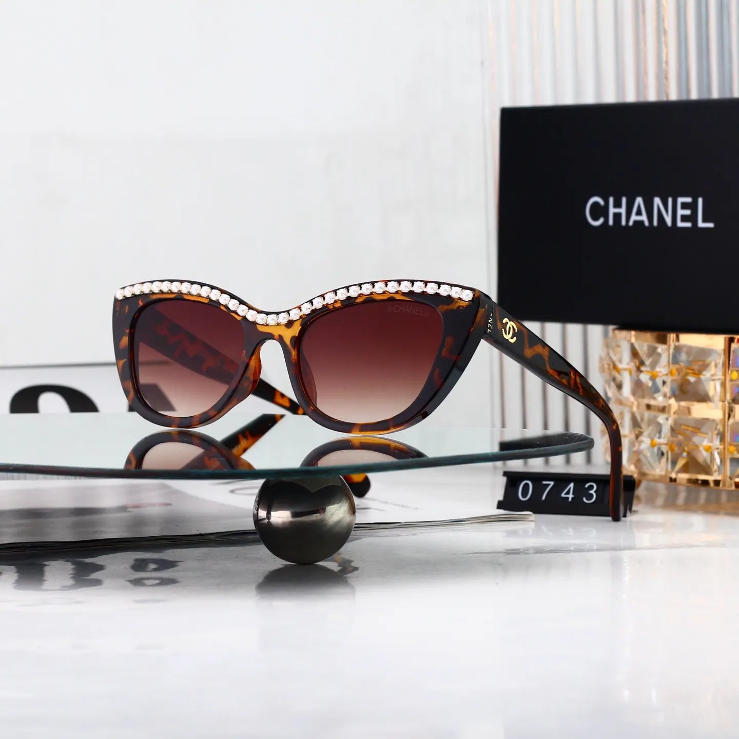 Pearl-Accented Sunglasses