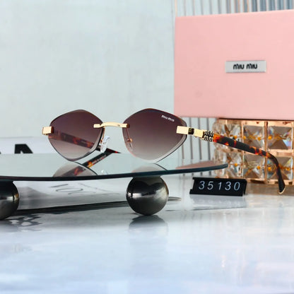 Rimless Irregular Sunglasses