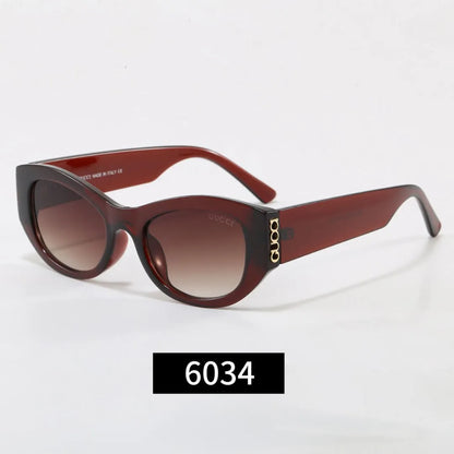 Cat-Eye Letter Logo Sunglasses