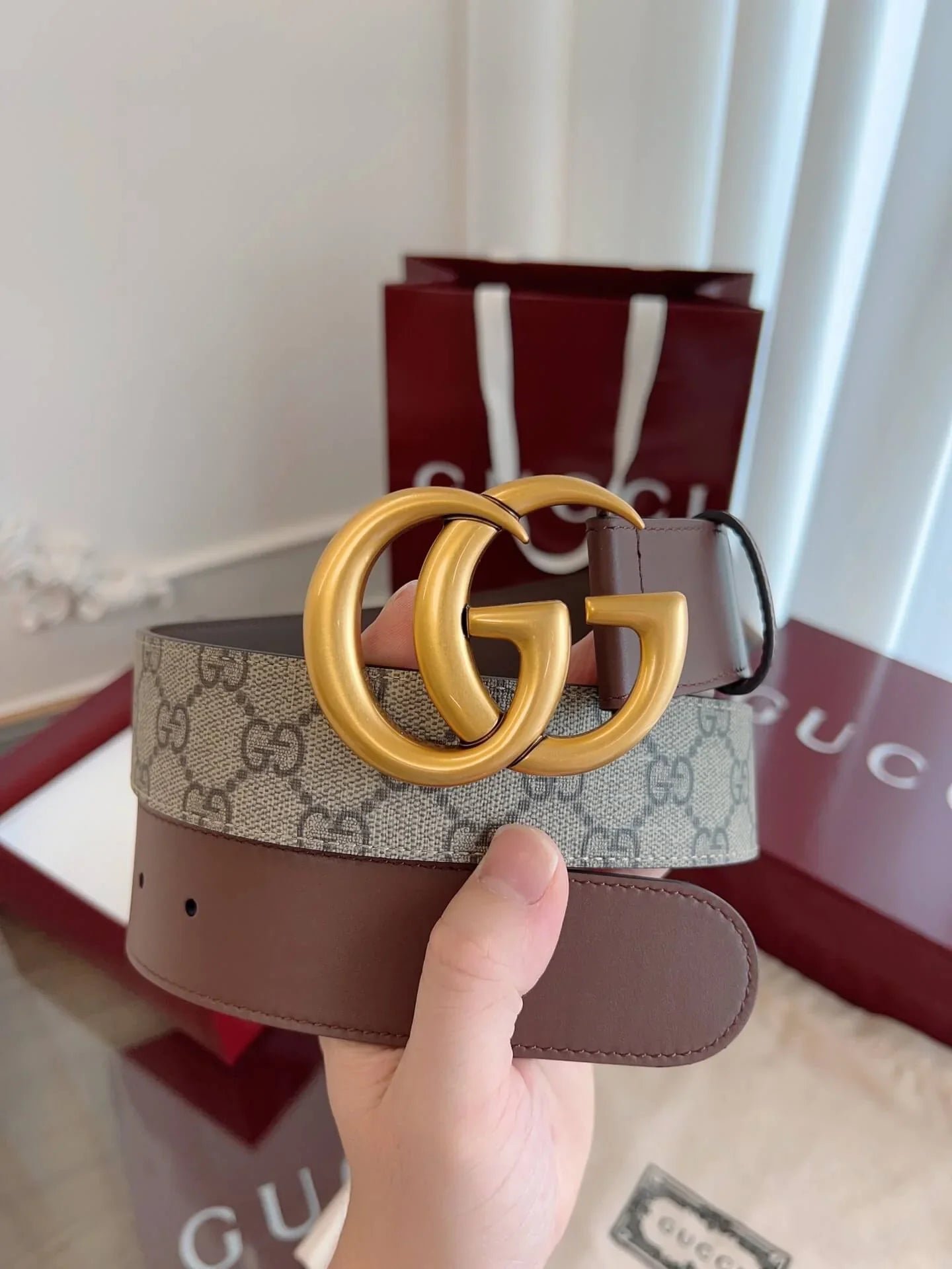 Fabric & Leather Patchwork Belt
