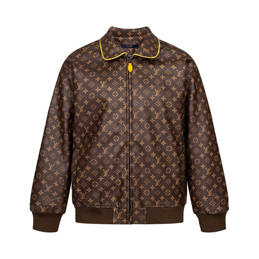 Vintage Print Calfskin Jacket