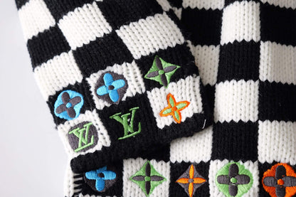 Colorful Floral Embroidered Knit Cardigan Jacket