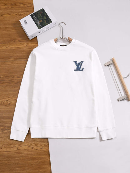 Distressed Embroidered Sweatshirt