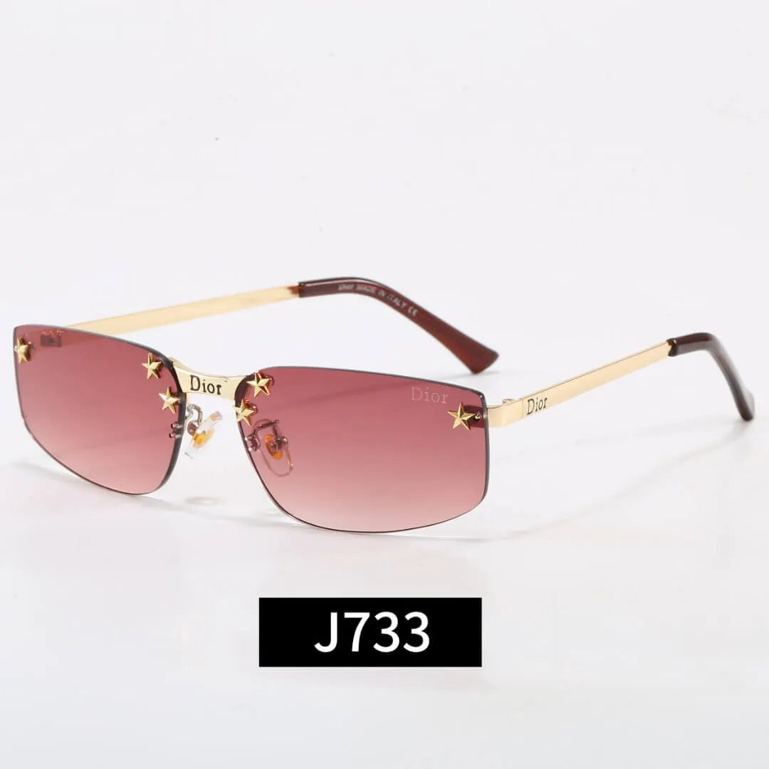 Rimless Star Decor Sunglasses