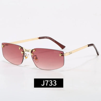 Rimless Star Decor Sunglasses