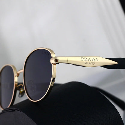 Classic Vintage Semi-Round Sunglasses