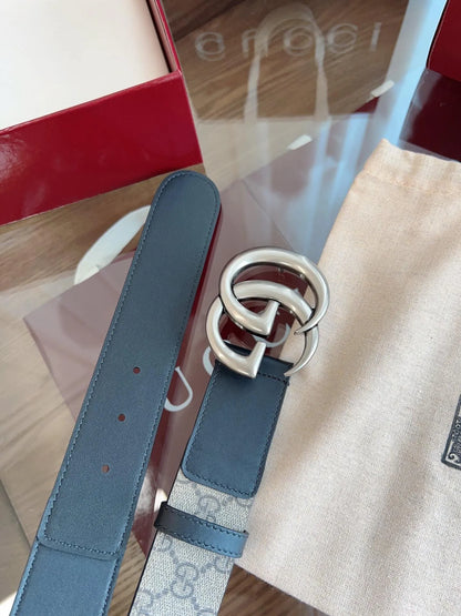 Fabric & Leather Patchwork Belt