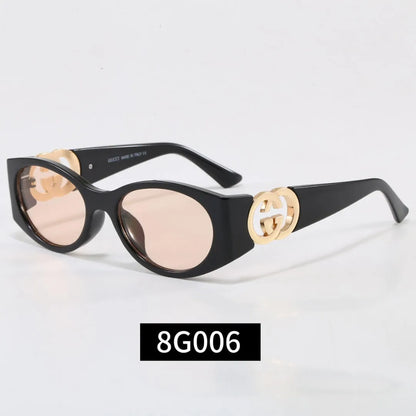 Oval Interlocking GG Logo Sunglasses