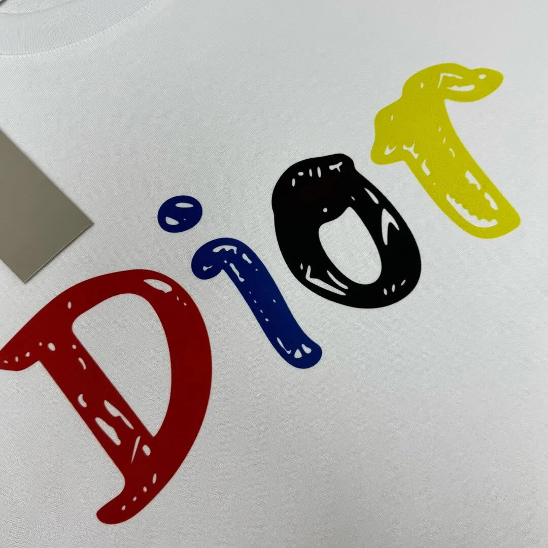 Rainbow Letter Print T-Shirt
