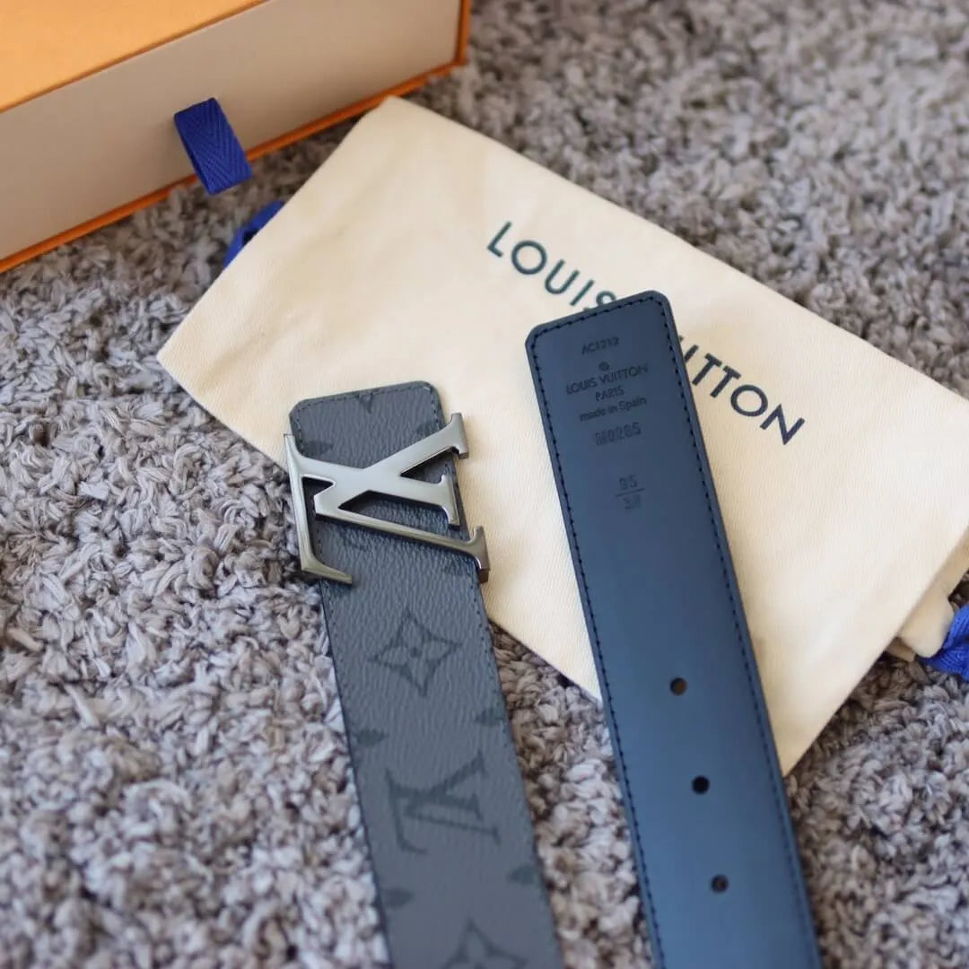 Grey-Blue Embossed Belt