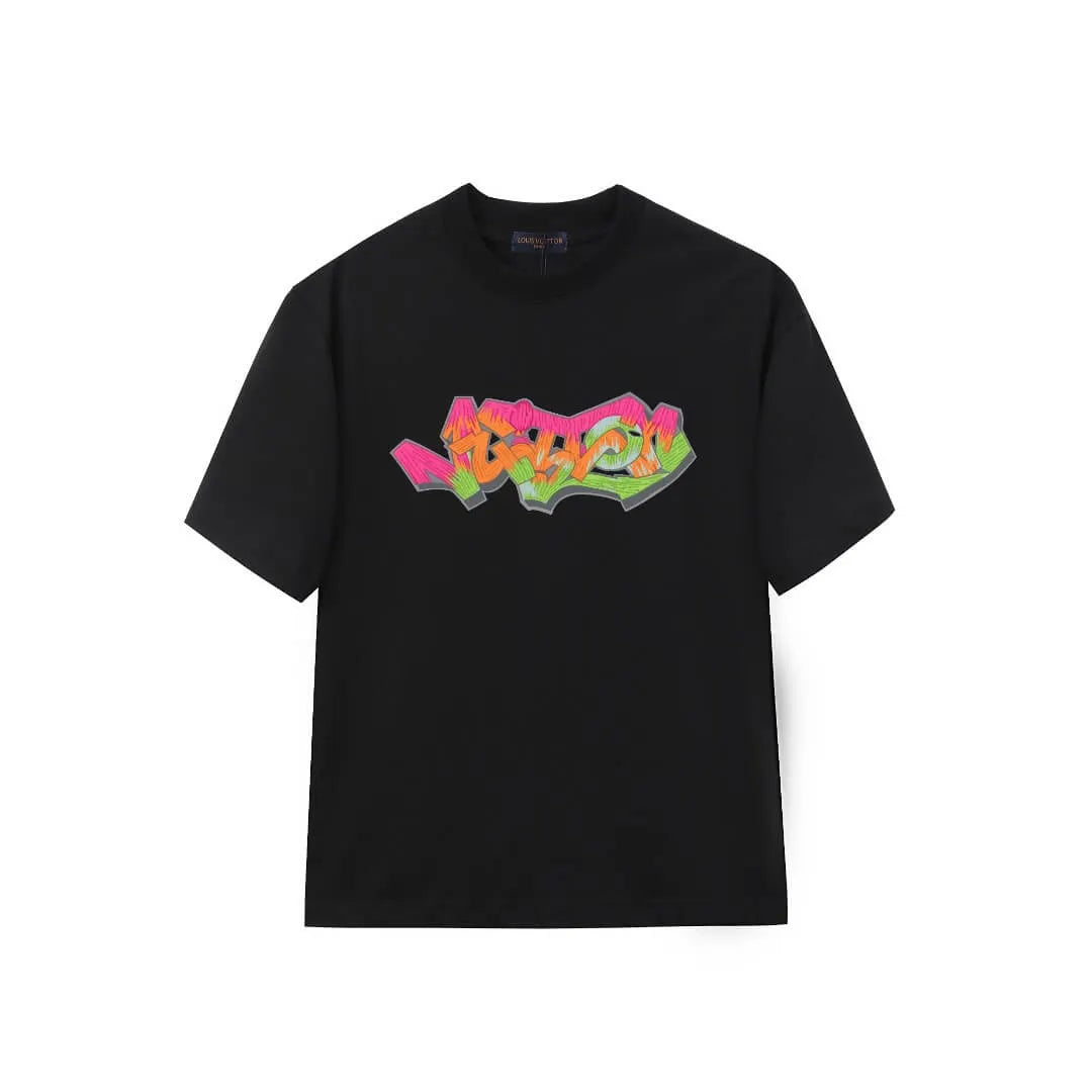 Multicolor Graffiti Letter T-Shirt