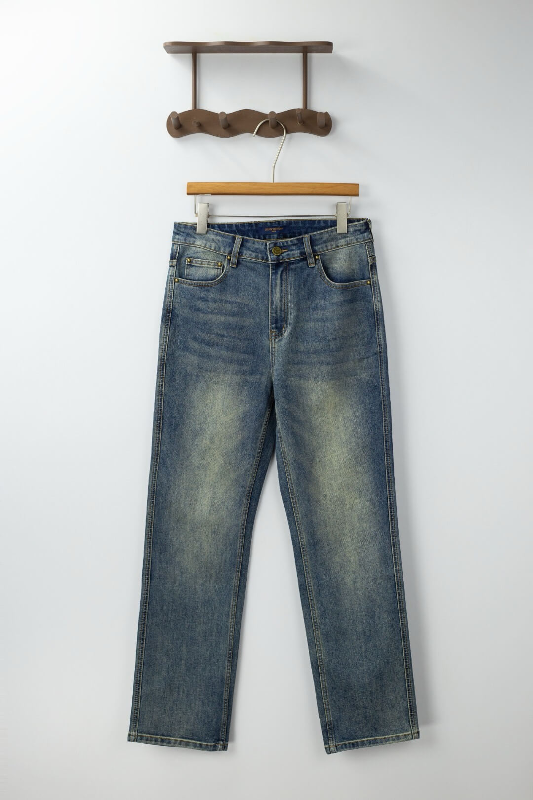 Peace Sign Embroidery Jeans