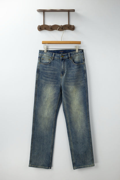 Peace Sign Embroidery Jeans