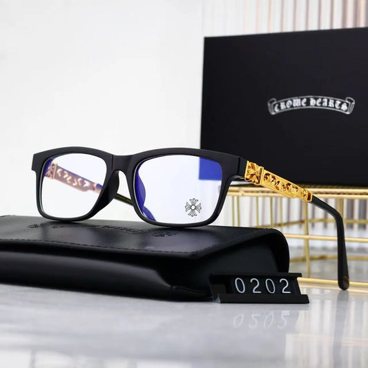 Cross Cutout Temple Optical Glasses
