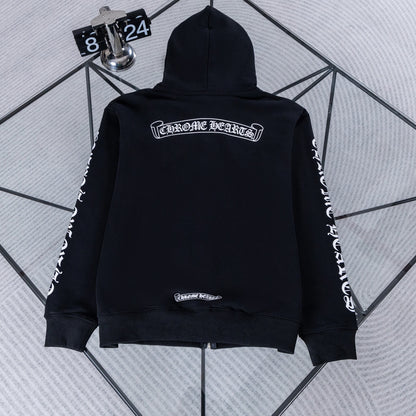 New Scroll Sanskrit Zip-Up Jacket